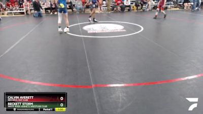 82 lbs Cons. Semi - Beckett Storm, White River Hornets Wrestling Club vs Calvin Averett, Red Devil Mat Club