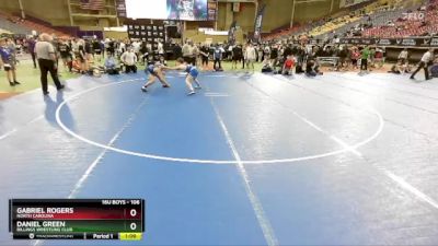 106 lbs Quarterfinal - Gabriel Rogers, North Carolina vs Daniel Green, Billings Wrestling Club