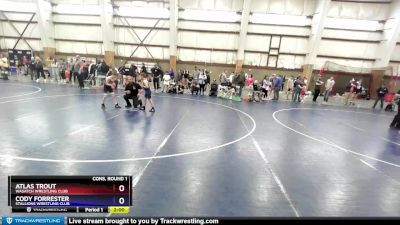 67 lbs Cons. Round 1 - Atlas Trout, Wasatch Wrestling Club vs Cody Forrester, Stallions Wrestling Club