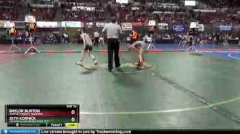 Cons. Round 2 - Baylor Burton, Huntley Project (Worden) vs Seth Kornick, Columbus/Absarokee/Park City