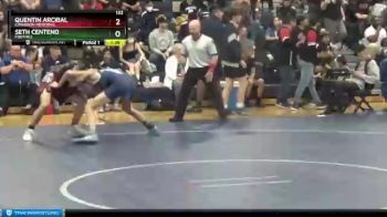 132 lbs Quarterfinal - Seth Centeno, Foothill vs Quentin Arcibal, Cimarron-Memorial