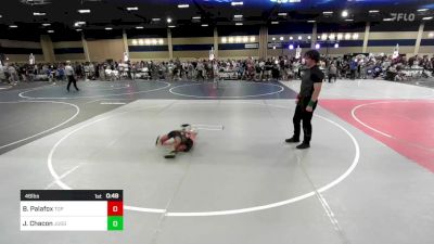 46 lbs Quarterfinal - Brandon Palafox, Top Dog Wrestling Club vs Jarren Chacon, Juggernaut WC