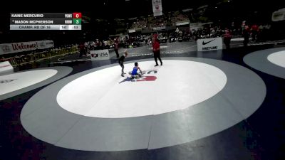 58 lbs Champ. Rd Of 16 - Kaine Mercurio, Peterson Grapplers Wrestling Club vs Mason McPherson, RBWC (Rancho Bernardo Wrestling Club)