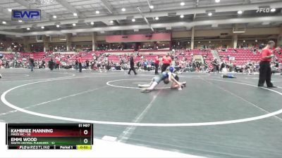 80 lbs Round 5 - Emmi Wood, South Central Punishers vs Kambree Manning, Maize WC