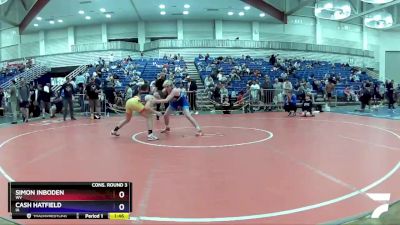 132 lbs Cons. Round 3 - Simon Inboden, WV vs Cash Hatfield, IA