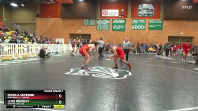 174 lbs Champ. Round 1 - Luke Peasley, Skyline College vs Joshua Shepard, Bakersfield College
