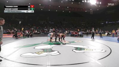 6A Boys 150 lbs 5th Place Match - Warren Cook, Forest Grove Boys vs Bridger Haider, South Salem Boys