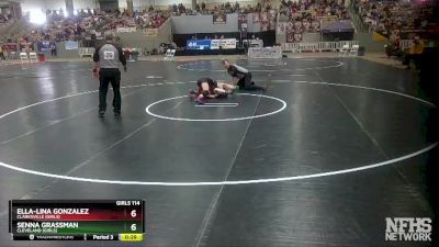 Girls 235 lbs Semifinal - Sha`niayha Wysinger, Clarksville (Girls) vs Emma Young, Alcoa (Girls)