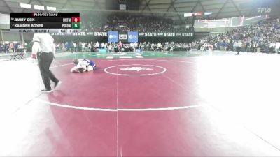 Boys 4A 215 lbs Champ. Round 1 - Kamden Boyer, Pasco vs Jimmy Cox, South Kitsap