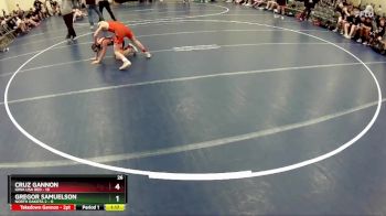 90 lbs Round 2 (6 Team) - Cruz Gannon, Iowa USA Red vs Gregor Samuelson, North Dakota 2