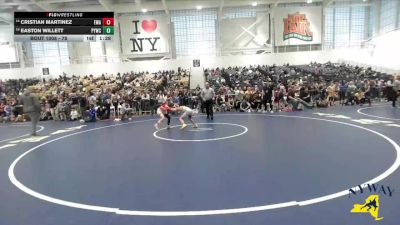 75 lbs Champ. Round 1 - Easton Willett, Perry Youth Wrestling Club vs Cristian Martinez, Empire Wrestling Academy