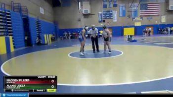 235 lbs Quarterfinal - Madisen Pillers, Newport vs Alanis Loeza, Mountain View