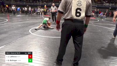 85 lbs Rd 2 - Consi Of 16 #1 - JoJo LaRocco, Northeastern vs Grayson Bollinger, Lampeter-Strasburg