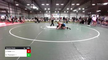 126 lbs Quarterfinal - Jack Kaler, Mindset Wrestling vs Kergan Thomann, TH' Club