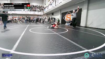 97 lbs Rr Rnd 2 - Rayna Reyes, Sperry Wrestling Club vs Lillie Cariker, Collinsville Cardinal Youth Wrestling