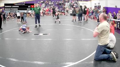 45 lbs Cons. Round 3 - Darren Landers, Dorman vs Mason Powers, Mighty Warriors Wrestling Acad