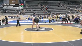 285 lbs Quarterfinal - Brayden Allender, Campbell County vs Maxx Escaloni, Woodford County