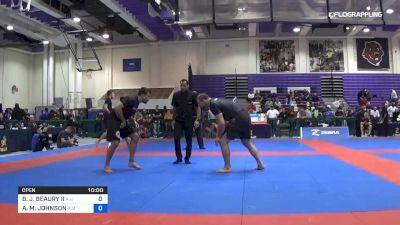 BRIAN J. BEAURY II vs AARON M. JOHNSON 2019 Pan IBJJF Jiu-Jitsu No-Gi Championship