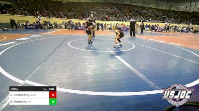 52 lbs Round Of 16 - Dwaine Goldsberry, Weatherford Youth Wrestling vs Deion Metcalfe, RSA RedStorm