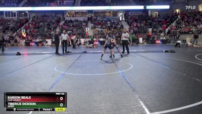 92 lbs Cons. Round 2 - Tiberius Dickson, Derby vs Karson Beals, Clay County
