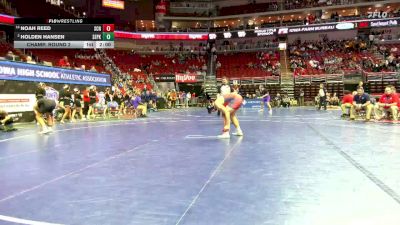 3A-215 lbs Champ. Round 2 - Noah Reed, Sioux City North vs Holden Hansen, Southeast Polk