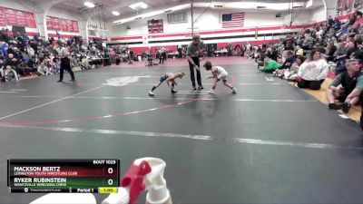 50 lbs Quarterfinal - Mackson Bertz, Lexington Youth Wrestling Club vs Ryker Rubinstein, Wentzville Wrecking Crew