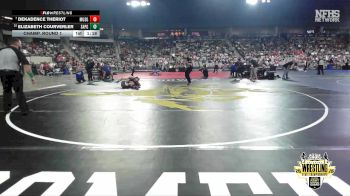 G6A-120 lbs Champ. Round 1 - Dekadence Theriot, MUSTANG (Girls) vs Elizabeth Courverler, SAPULPA (Girls)