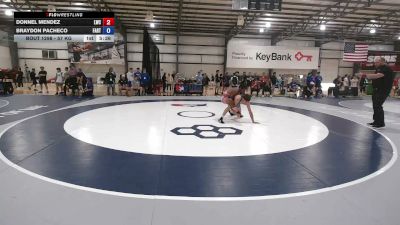 57 kg Cons. Rd Of 32 - Donnel Mendez, Laker Wrestling Club vs Braydon Pacheco, Falcon RTC