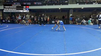 70 lbs Cons. Sub-quarters - Timur Dorzhiev, Cory Clark Wrestling vs Zayne Moncheck, Young Guns