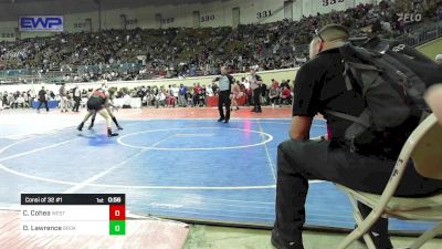 130 lbs Consi Of 32 #1 - Cason Cohea, Westmoore Wresting vs Drayke Lawrence, Broken Arrow Junior High