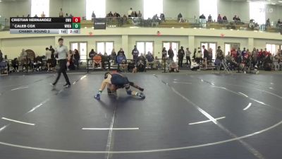 157 lbs Champ. Round 2 - Caleb Cox, Wheaton (il) vs Cristian Hernandez, Ohio Wesleyan