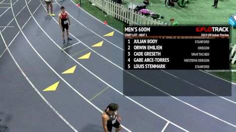 Men's 600m, Heat 1 - Louis Stenmark Sets Meet Record