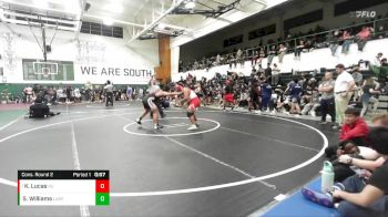 215 lbs Cons. Round 2 - Kai Lucas, Redondo Union vs Sean Williams, Lakewood