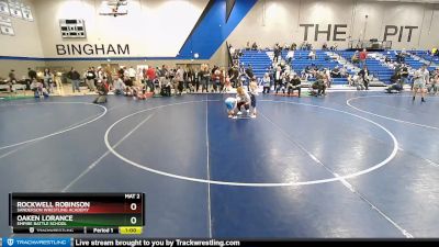 38-40 lbs Round 1 - Oaken Lorance, Empire Battle School vs Rockwell Robinson, Sanderson Wrestling Academy