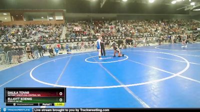 110 lbs Quarterfinal - Dalila Tovar, Victory Wrestling-Central WA vs Elliott Koenig, Steelclaw WC