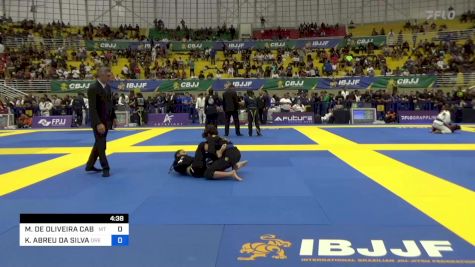 MEL DE OLIVEIRA CABRAL vs KAMILA ABREU DA SILVA 2023 Brasileiro Jiu-Jitsu IBJJF