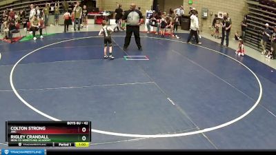 42 lbs Cons. Round 1 - Colton Strong, JWC vs Rigley Crandall, Iron Co Wrestling Academy