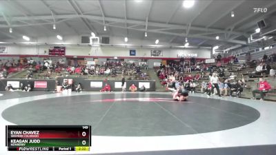 149 lbs Cons. Round 2 - Keagan Judd, Newberry vs Eyan Chavez, Western Colorado