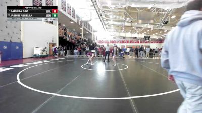 114 lbs Quarterfinal - Saphira Sao, Lowell vs Jasmin Abdella, Leominster