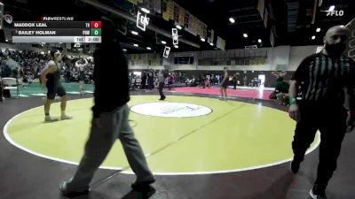 165 lbs Champ. Round 1 - Maddox Leal, Temecula Valley vs Bailey Holman, Poway