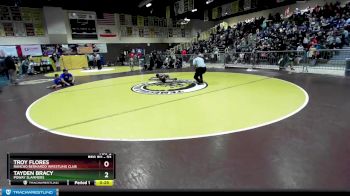 53 lbs Quarterfinal - Troy Flores, Rancho Bernardo Wrestling Club vs Tayden Bracy, Poway Slammers