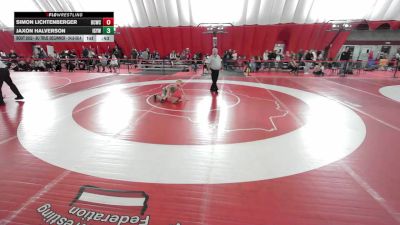 8U True Beginner - 54.6-58.4 Champ. Round 3 - Jaxon Halverson, Iowa-Grant Youth Wrestling Club vs Simon Lichtenberger, Big Chief Wrestling Club