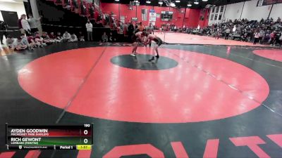 190 lbs Champ. Round 1 - Rich Gewont, Lombard (MONTINI) vs Ayden Goodwin, Machesney Park (HARLEM)