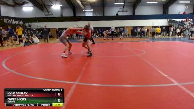 157 lbs Champ. Round 1 - Kyle Deisley, Diplomat Wrestling Club vs Owen Hicks, USMAPS