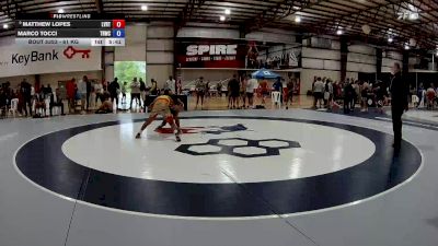 61 kg Champ. Round 2 - Matthew Lopes, LVRTC vs Marco Tocci, Tar Heel Wrestling Club