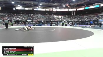 106 lbs Cons. Round 5 - Evan Provost, Crook County vs Shane Bayley, Borah