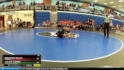 85 lbs Round 1 (4 Team) - Colton Turner, Franklin Community vs Sebastian Gracia, Portage