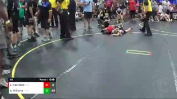 49 lbs Finals (8 Team) - Alaina Williams, The Funky Singlets vs Levi Kaufman, Backyard Brawlers