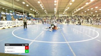 170 lbs Consi Of 64 #2 - Connor Justesen, NY vs Adam Bazyluk, MD