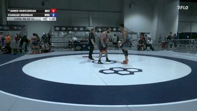 125 kg Cons. Rd Of 16 - James Hartleroad, Midwest Regional Training Center vs Charles Weidman, West Point Wrestling Club